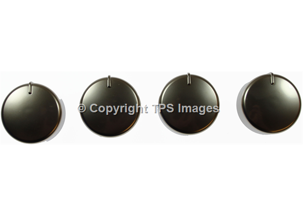 Stoves & New World Genuine Silver Control Knobs (Pack of 4)