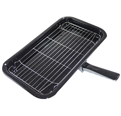 445 x 276mm Fitment List C SPARES2GO Complete Grill Pan Tray Rack & Handle for Rangemaster Oven Cooker